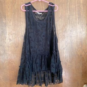 skull💀mesh crop top